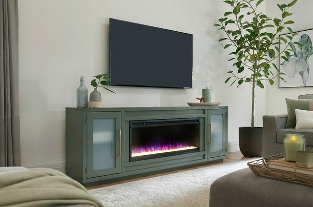 aspenhome® Perry Sage Green 84" Fireplace Console-1