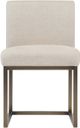 TOV Furniture Haute Beige Linen Chair in Brass-1