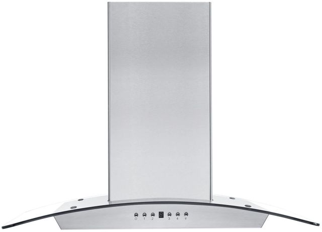 ZLINE 30" Stainless Steel and Glass Convertible Vent Wall Mount Range Hood with Crown Molding-0