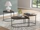 Signature Design by Ashley® Vanmore 3-Piece Dark Brown Occasional Table Set with Bronze Base-4