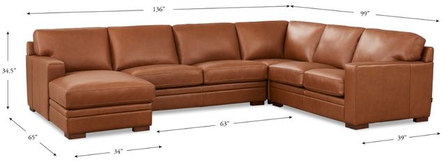 Hydeline® Dillon 4-Piece Nutmeg Brown Left-Arm Facing Sectional-1