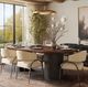 TOV Furniture Marlow Brown Oval Dining Table with Black Base-1