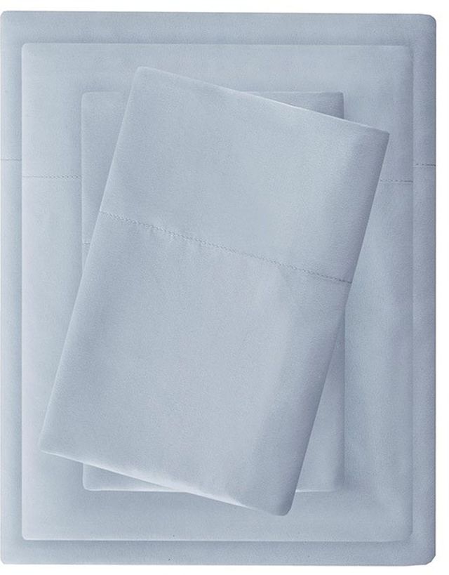 Olliix by Madison Park Blue Twin XL 3M Microcell All Season Moisture Wicking Lightweight Sheet Set-0