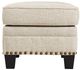Benchcraft® Claredon Linen Ottoman-1