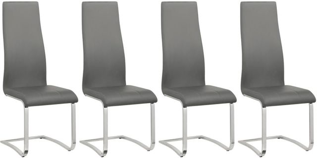Coaster® Montclair 4-Piece Grey/Chrome Upholstered High Back Side Chairs-0