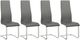 Coaster® Montclair 4-Piece Grey/Chrome Upholstered High Back Side Chairs-0