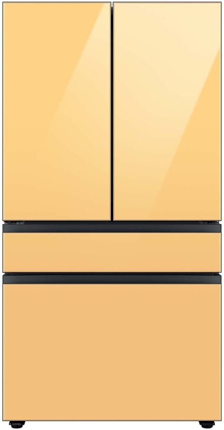 Samsung Bespoke 18" Sunrise Yellow Glass French Door Refrigerator Top Panel-4