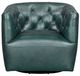 Leather Italia™ Cambria Mira Forest Green Swivel Chair-1