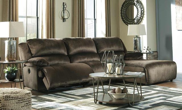 Signature Design by Ashley® Clonmel 3-Piece Chocolate Power Reclining Right-Arm Facing Sectional and Chaise-1
