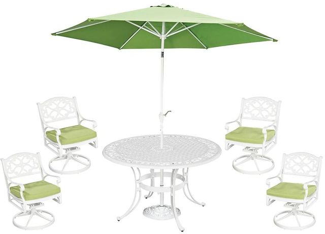 homestyles® Sanibel 6-Piece White Outdoor Dining Set-0