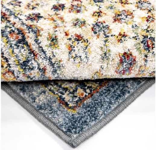 Orian Imperial Excalibur Distressed Blue 5'x8' Area Rug-3