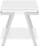 Steve Silver Co. Zena White End Table with Chrome Base-0