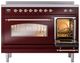 Ilve® Nostalgie II Series 48" Burgundy Pro Style Induction Range-2
