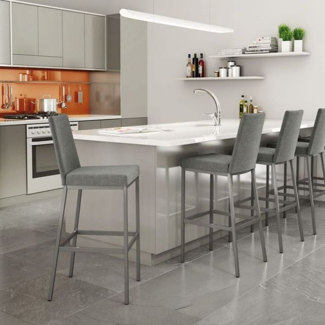 Amisco Customizable Linea Upholstered Bar Stool-1