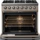 Viking® 5 Series 36" Nantucket Pro Style Dual Fuel (LP) Range with Polished Chrome Trim-1