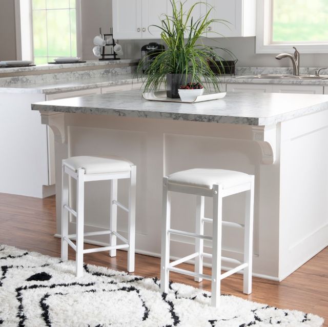 Linon Lance 2-Piece White Counter Stool Set-1