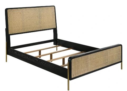 Coaster® Arini 4-Piece Black/Natural Queen Bedroom Set-1