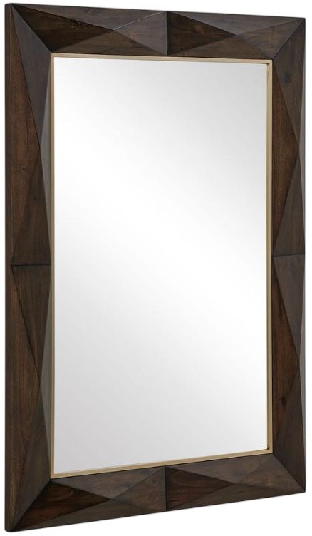 Uttermost® Diamond In The Rough Dark Walnut Mirror-3