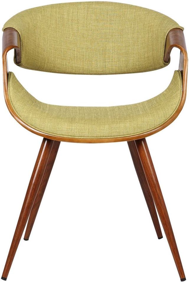 Armen Living Butterfly Green/Walnut Dining Arm Chair-3