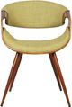 Armen Living Butterfly Green/Walnut Dining Arm Chair-3