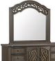 Elements International Brunswick Mahogany Brown Dresser and Mirror Set-1