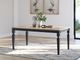Signature Design by Ashley® Plazaton Grayish Brown Dining Table with Black Base-5
