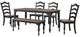 Liberty Furniture Magnolia Manor 6-Piece Antique Black/Weathered Bark Dining Table Set-0