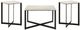 Coaster® Tobin 3-Piece White Occasional Table with Black Base Set-0