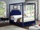 Meridian Furniture Rowan Navy Queen Upholstered Canopy Bed-3