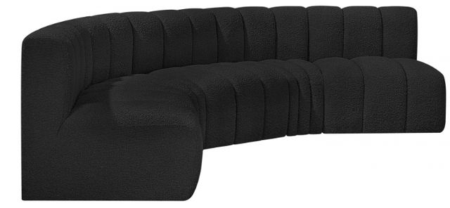 Meridian Furniture Arc 5-Piece Black Sectional-1
