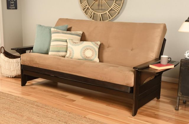 Kodiak Furniture Phoenix Suede Peat/Espresso Full Futon with Mattress-3