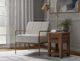 International Furniture Direct Aragon Beige/Blacksmithing Gold Accent Chair-3