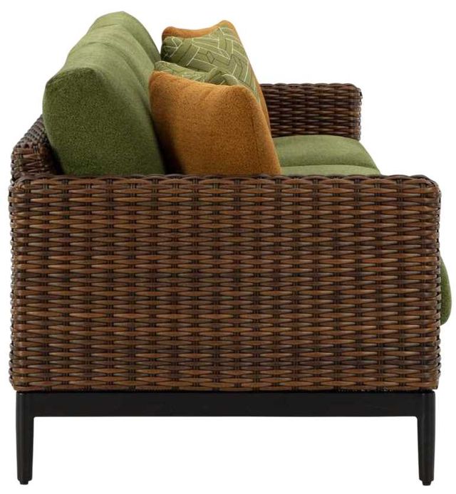 Signature Design by Ashley® Horizon Hall Brown/Green Aluminum/Fabric Outdoor Sofa-2