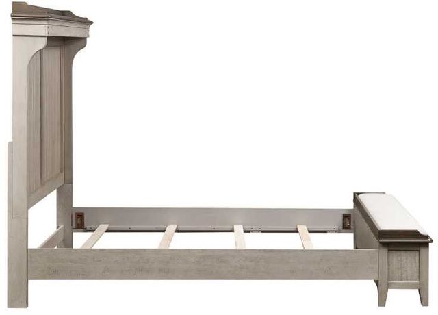 Liberty Furniture Ivy Hollow Dusty Taupe/Weathered Linen Queen Mantle Storage Panel Bed-3