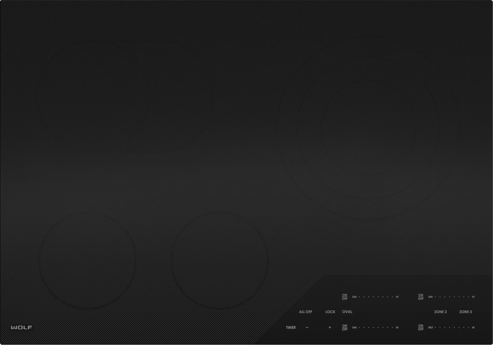 Wolf® 30" Black Contemporary Electric Cooktop