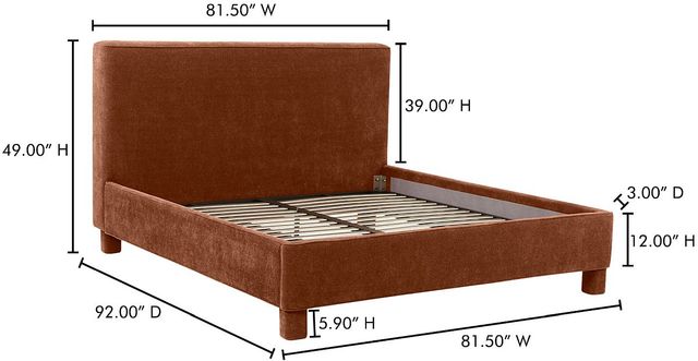 Moe's Home Collection Ichigo Deep Orange King Bed-2