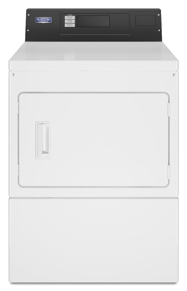 Maytag Commercial 7.4 Cu. Ft. Card-Reader-Ready Electric Dryer - White-0