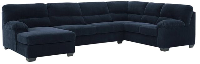 Signature Design by Ashley® SimpleJoy 3-Piece Navy Left-Arm Facing Sectional and Chaise-0
