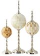 A & B Home Randolph 3-Piece Chrome Bone Finials Set-0