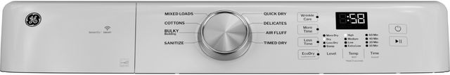 GE® SmartHQ™ 7.8 Cu. Ft. White Electric Dryer-4