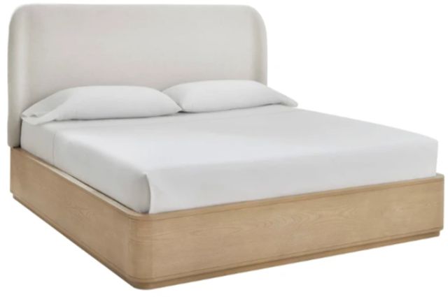 Modus Furniture Penny Buff Cream Ash/Oatmeal Eastern King Upholstered Platform Bed-0
