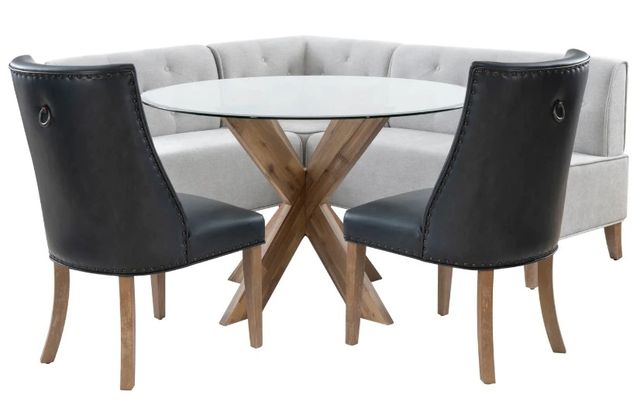 Powell® Auden 4-Piece Gray/Natural/Navy Dining Set-3