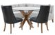 Powell® Auden 4-Piece Gray/Natural/Navy Dining Set-3