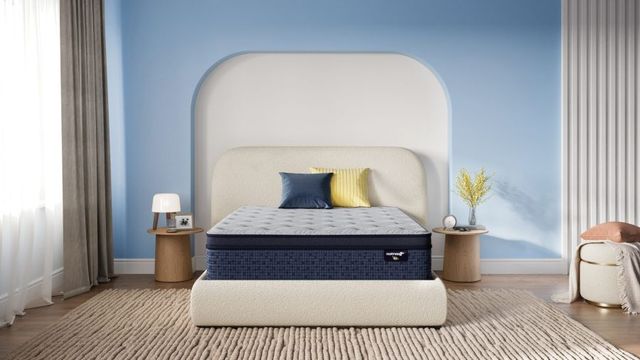 Mattress 1st® by Serta® Ellawood 15.5" Innerspring Plush Pillow Top Queen Mattress-1