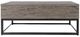 Jofran Inc. East Hampton Distressed Gray Lift Top Cocktail Table with Black Base-4
