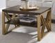Null Furniture 1321 Cocoa Cocktail Table with Brass base-0
