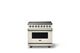 Viking® 5 Series 36" Pure White Pro Style Induction Range with Polished Chrome Trim-0