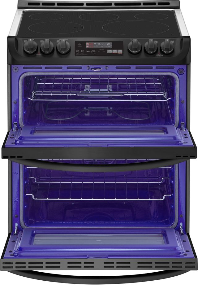 LG 29.88” Matte Black Stainless Steel Slide In Electric Double Oven Range-1