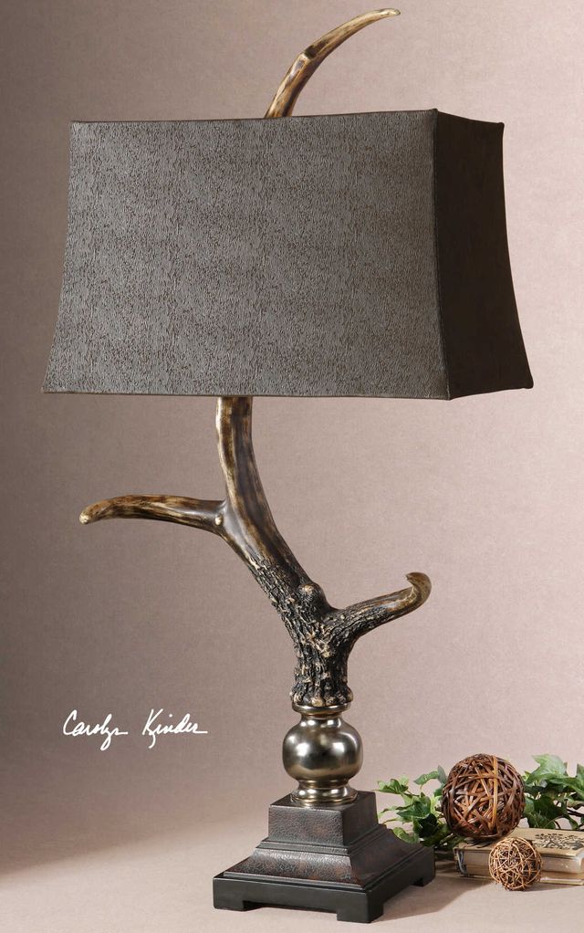 Uttermost® Stag Horn Burnished Bone Ivory Table Lamp-1