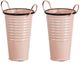 A & B Home 2-Piece Beige Metal Planter/Vase Set-0